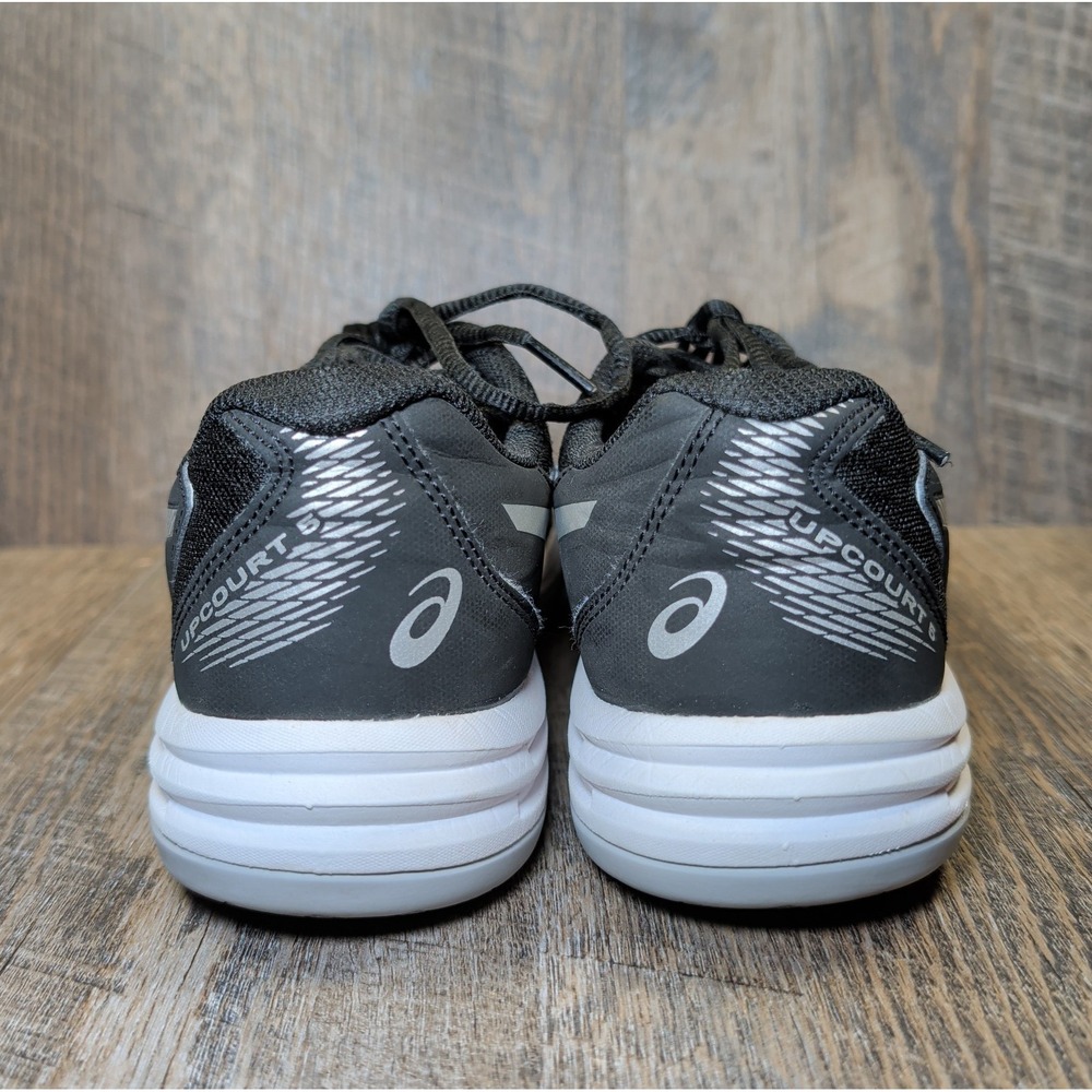 Asics Upcourt 5 1072A088 Womens Size 9.5 Tennis Shoes Black Pure Silver Sneaker - Picture 7 of 13